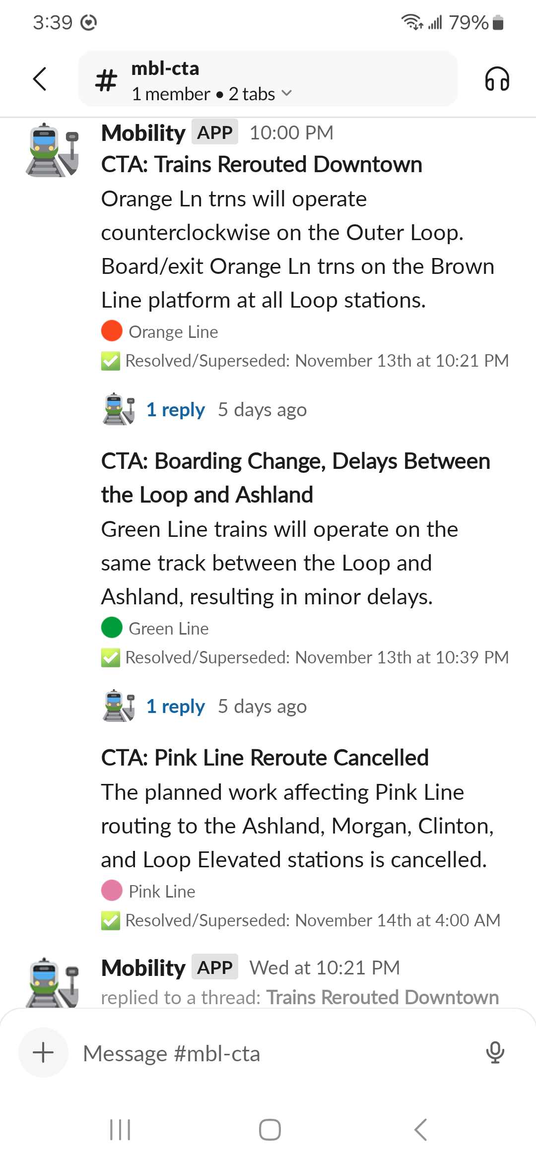 CTA Alerts in Android