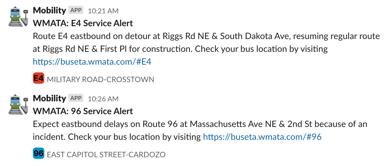 Bus Service Alerts